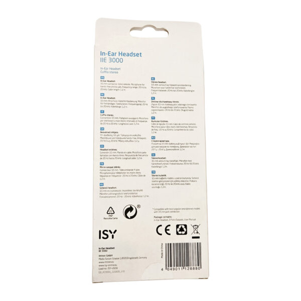 ISY In Ear Headset IIE 3000 – Bild 2