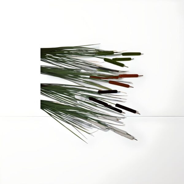 Kunstblume Schilf-Rohrkolben / Lampenputzer Grün – Bild 2