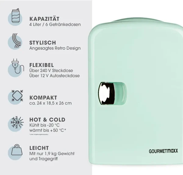 Gourmetmaxx Mini Kühlschrank 2in1
